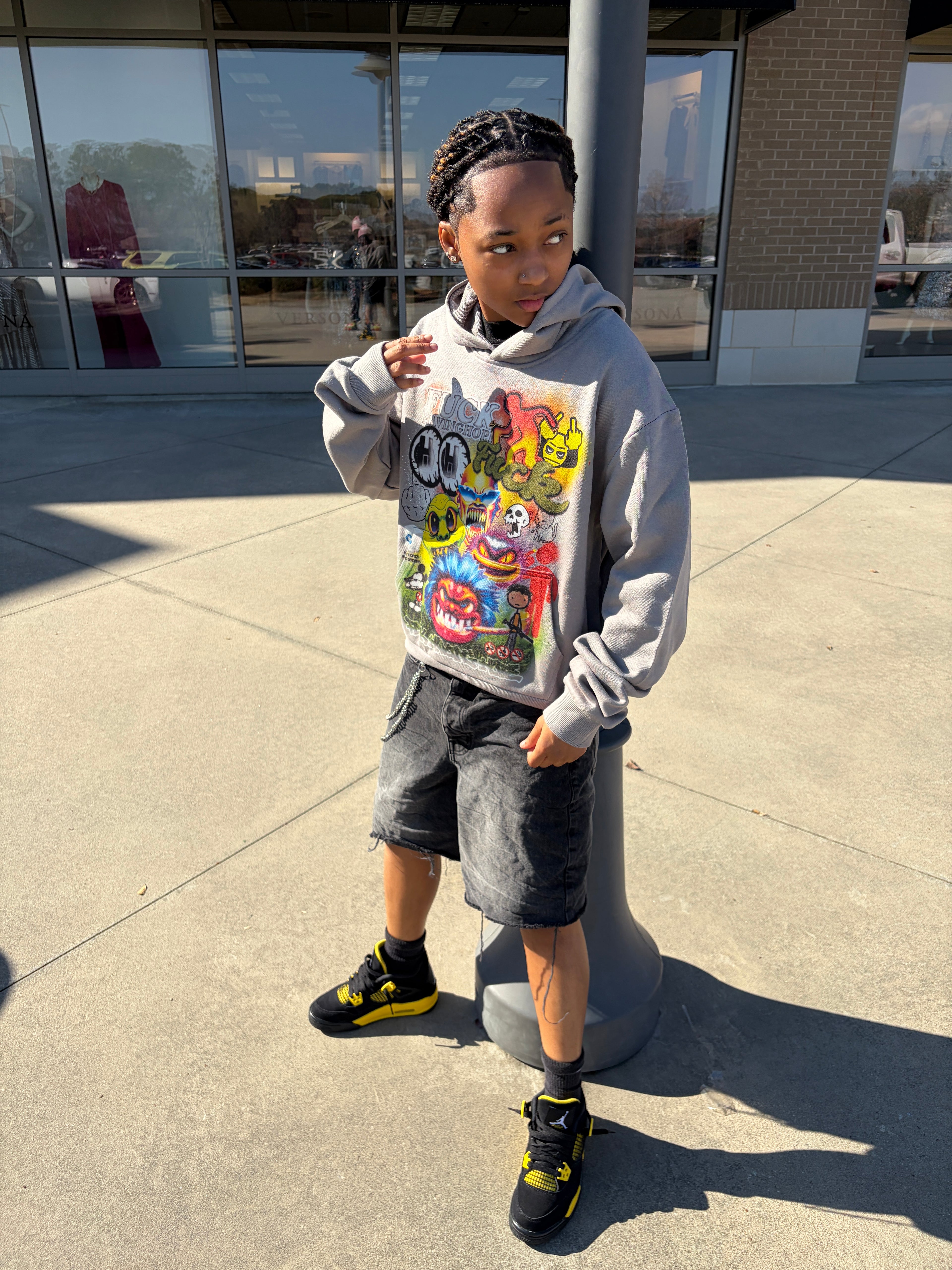 (Grey) FckHavingHope Hoodie